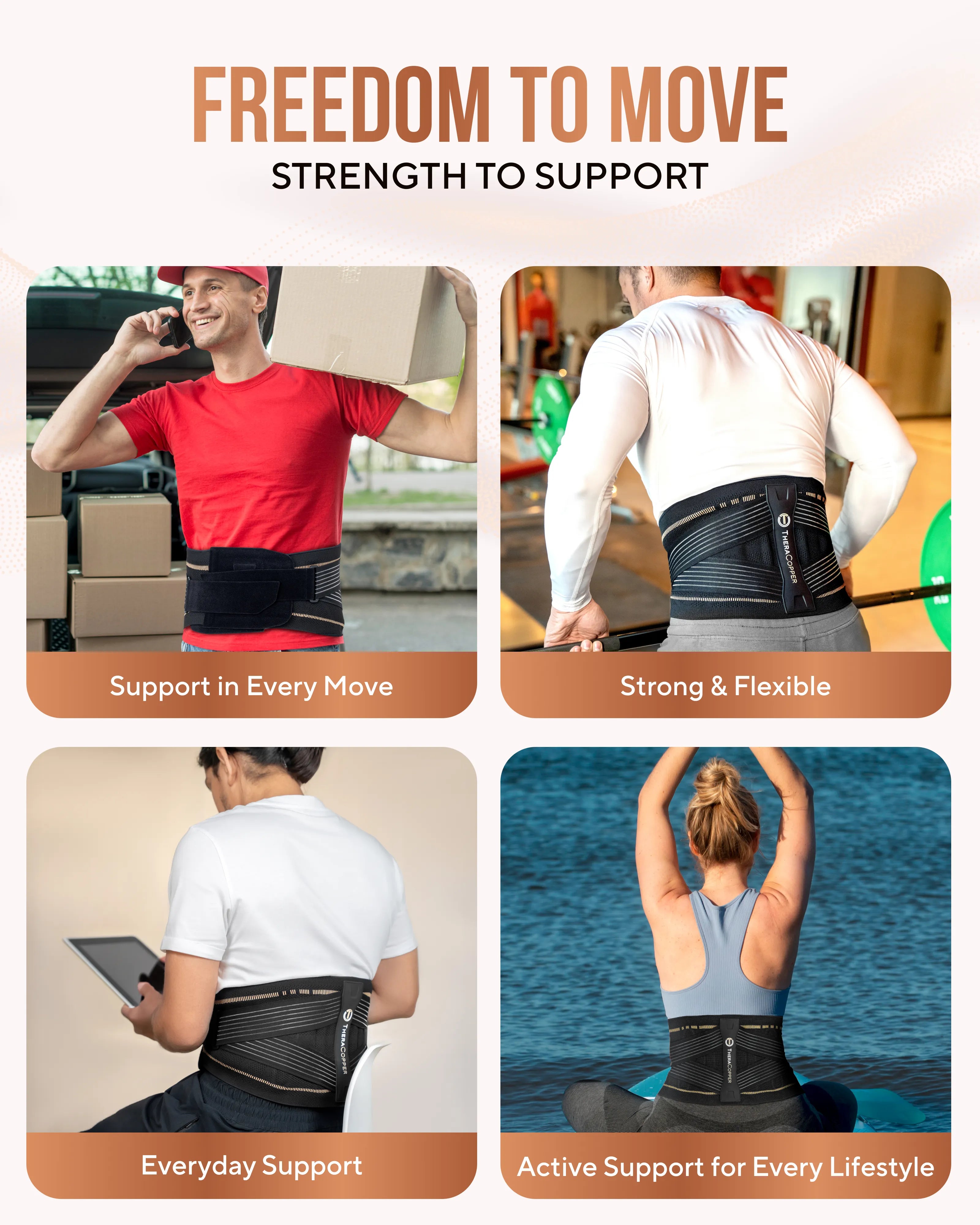 Copper Compression Lower Back Brace