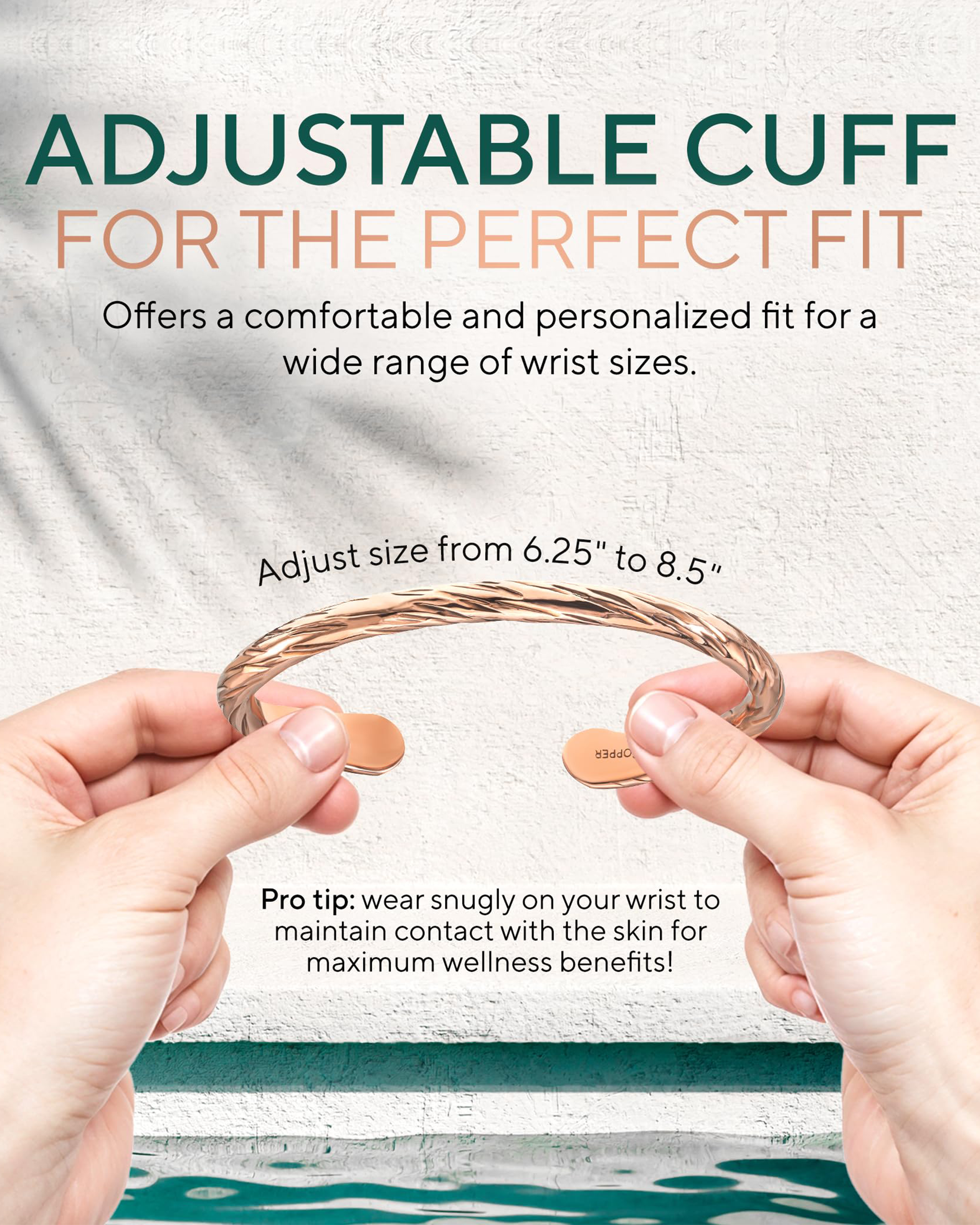 Pure Copper Cuff Bracelet – Distressed