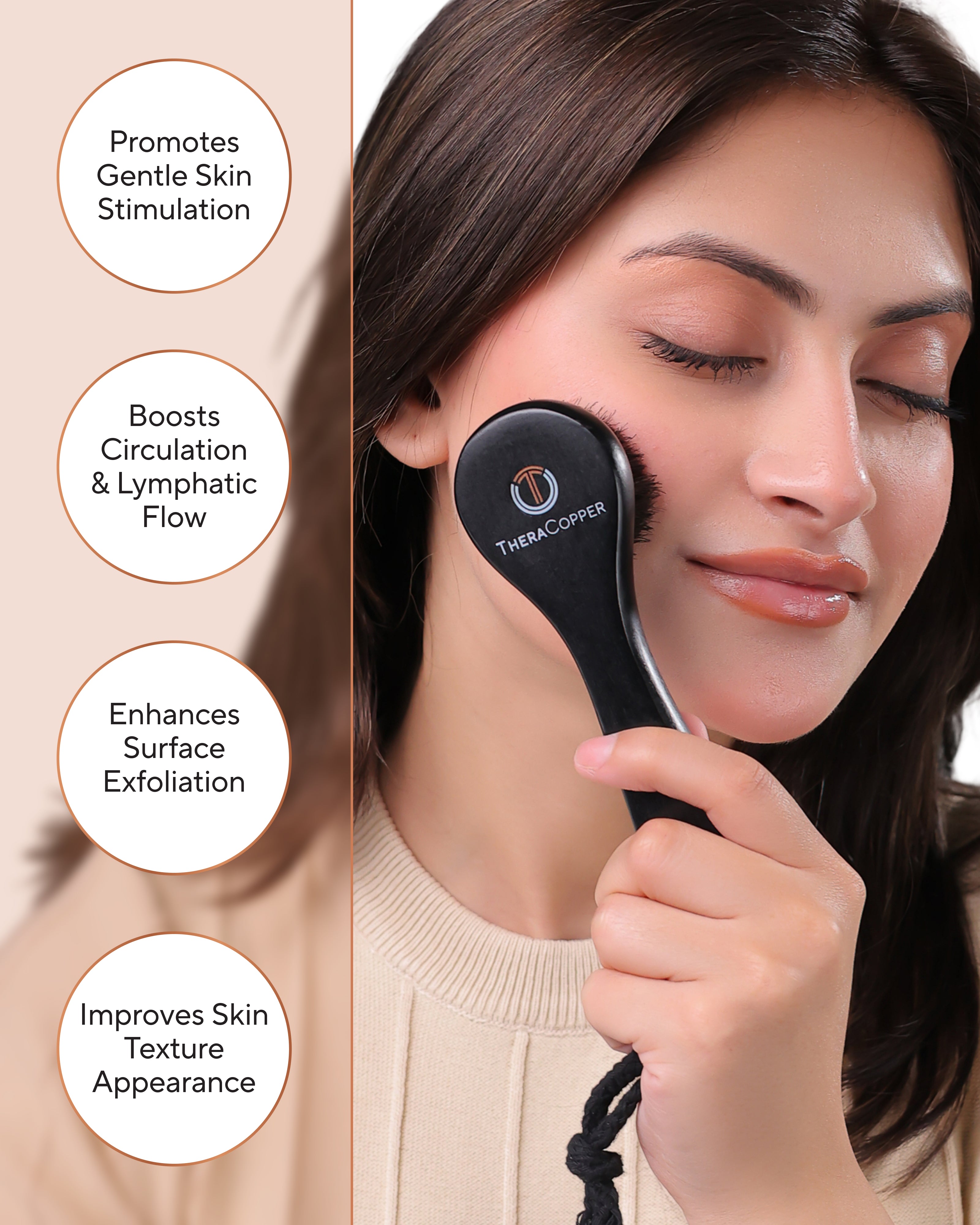 Copper Dry Facial Brush