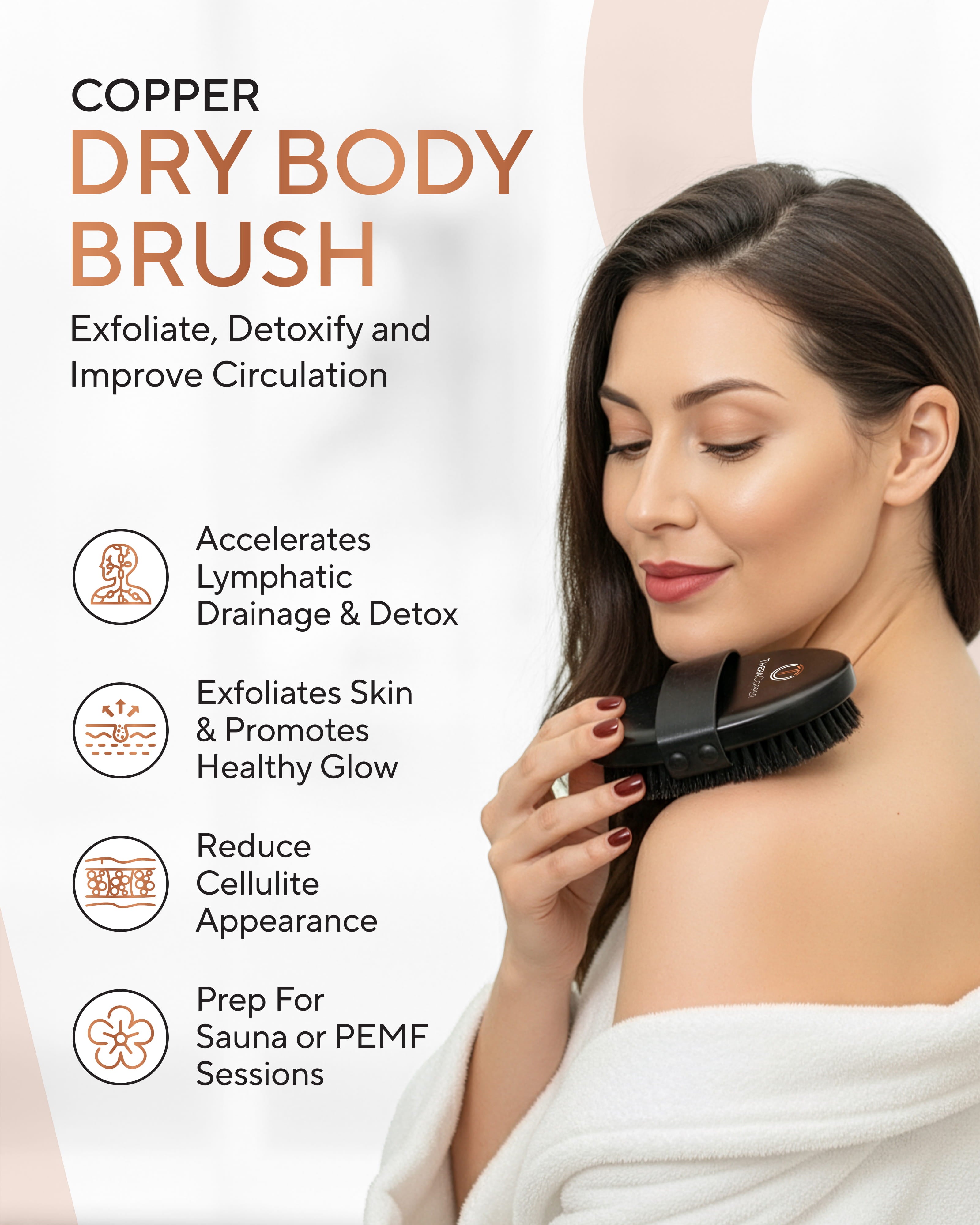 Copper Dry Body Brush
