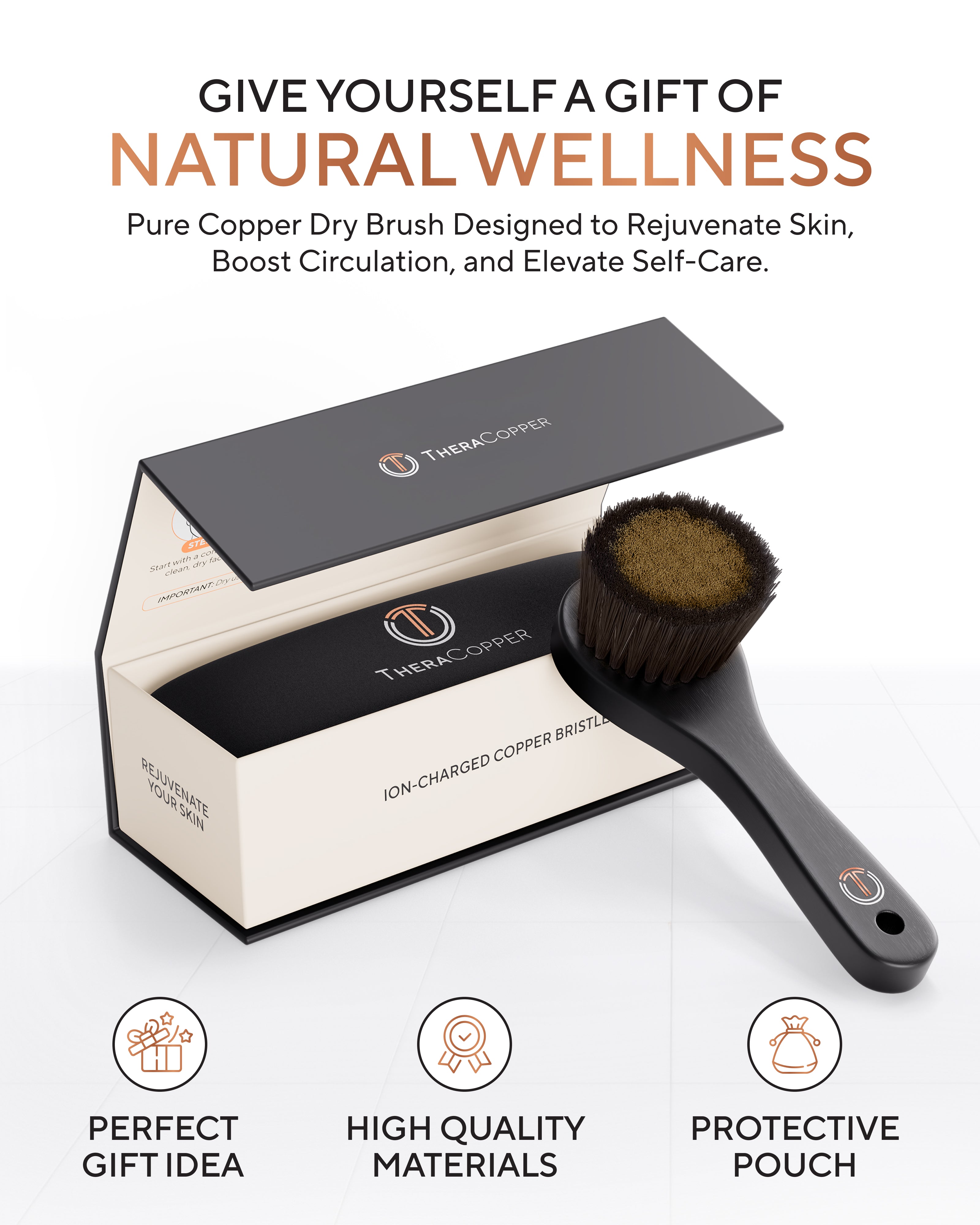 Copper Dry Facial Brush