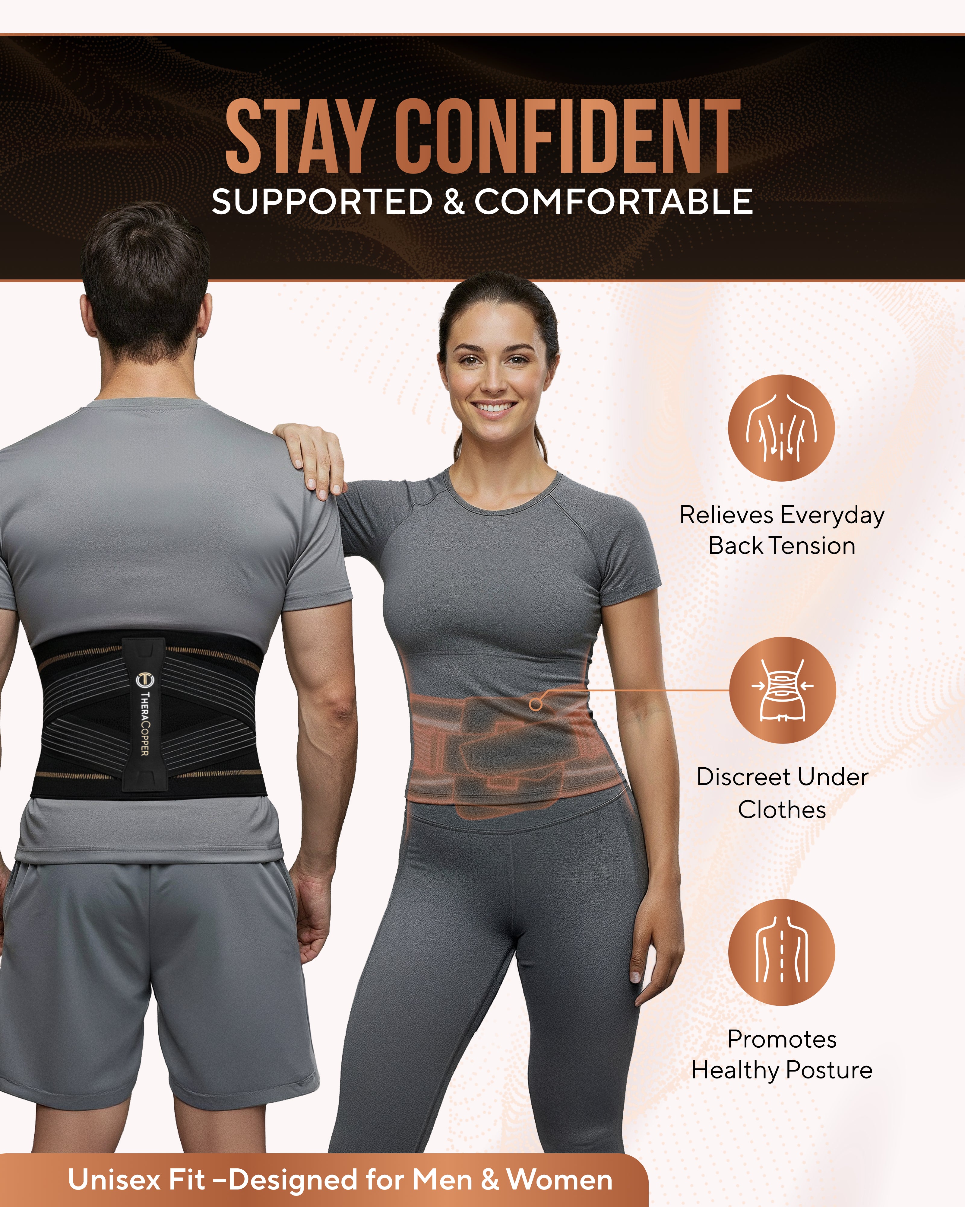 Copper Compression Lower Back Brace