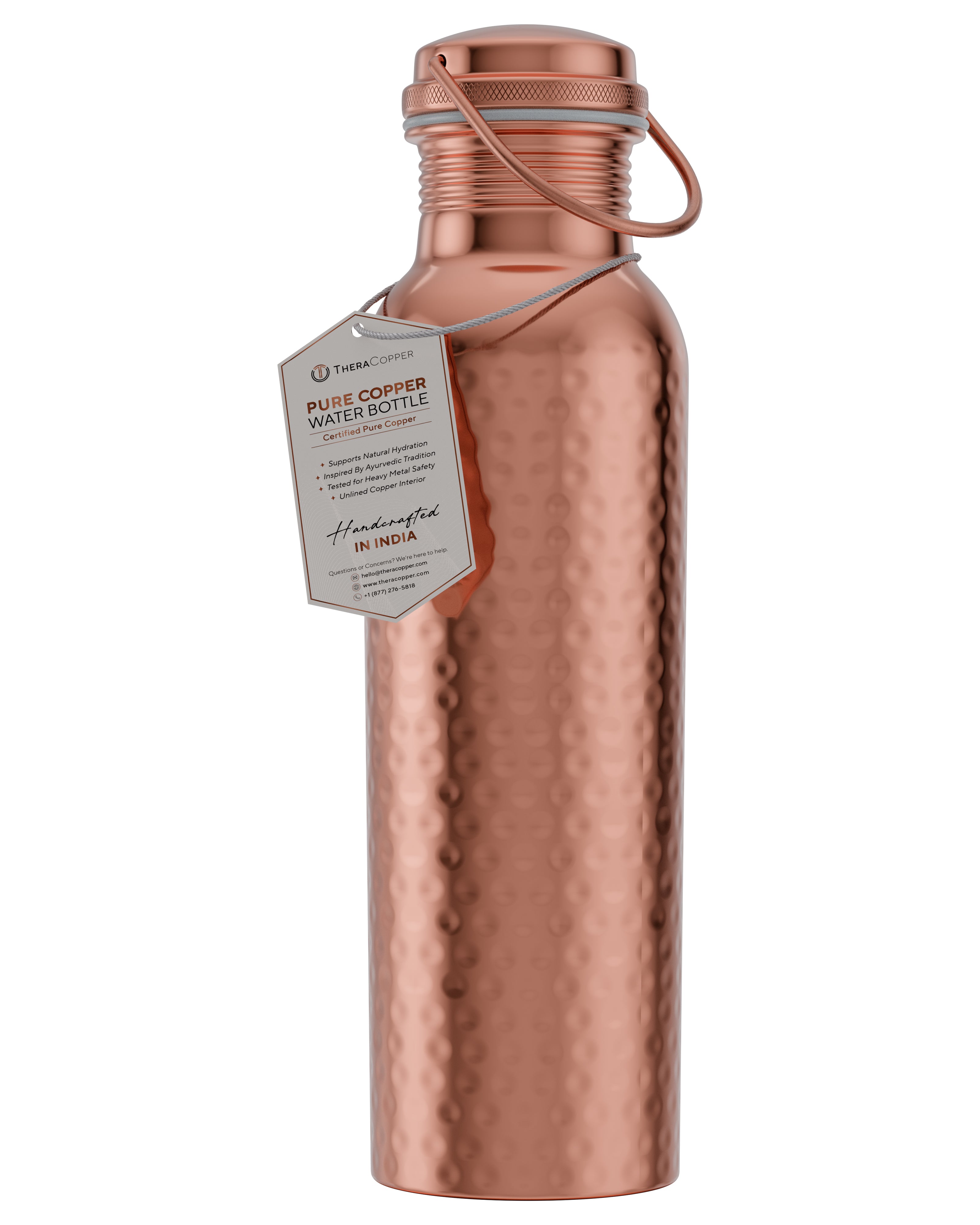 Copper Water Bottle (Hammered)