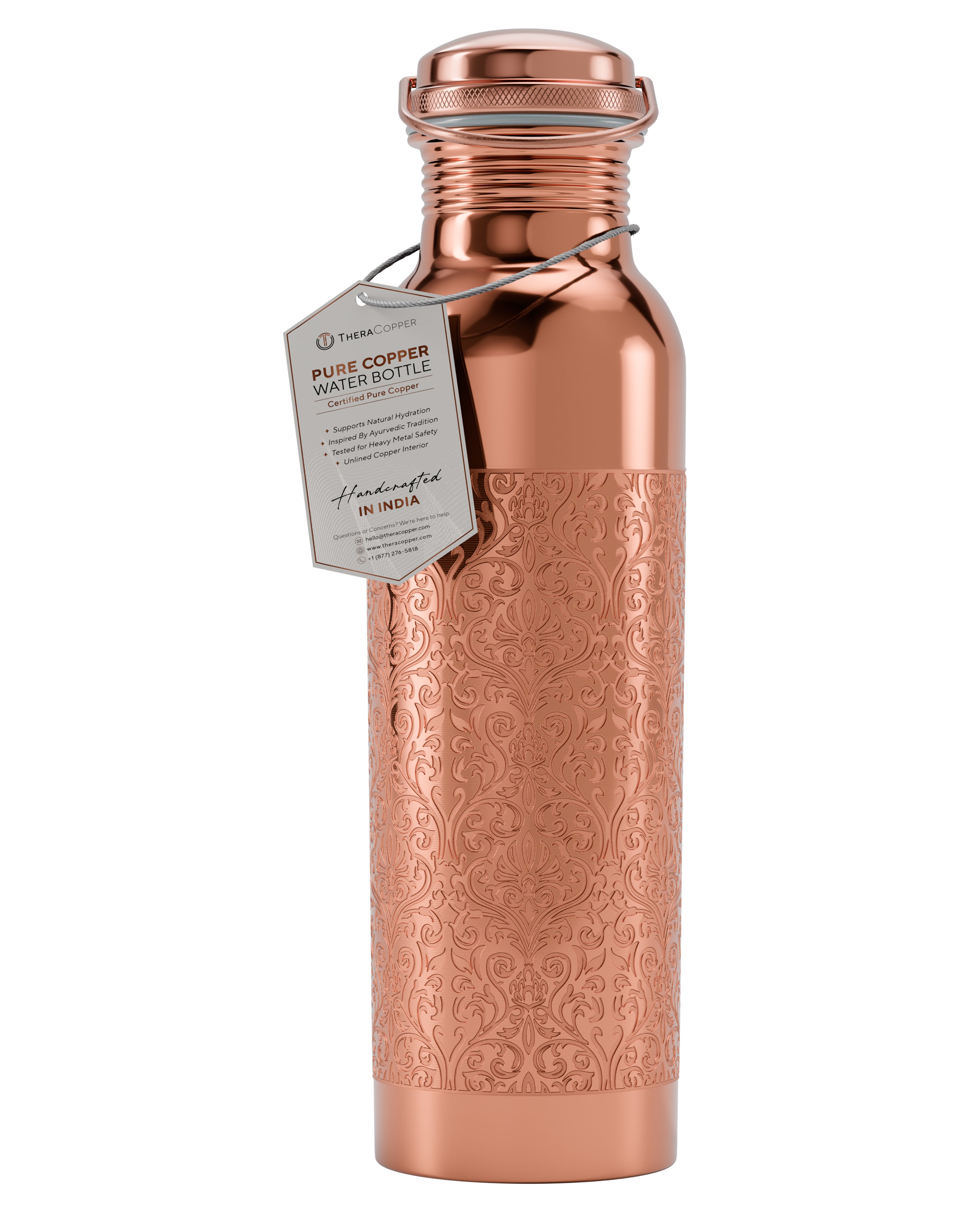 Copper Water Bottle (Etched)