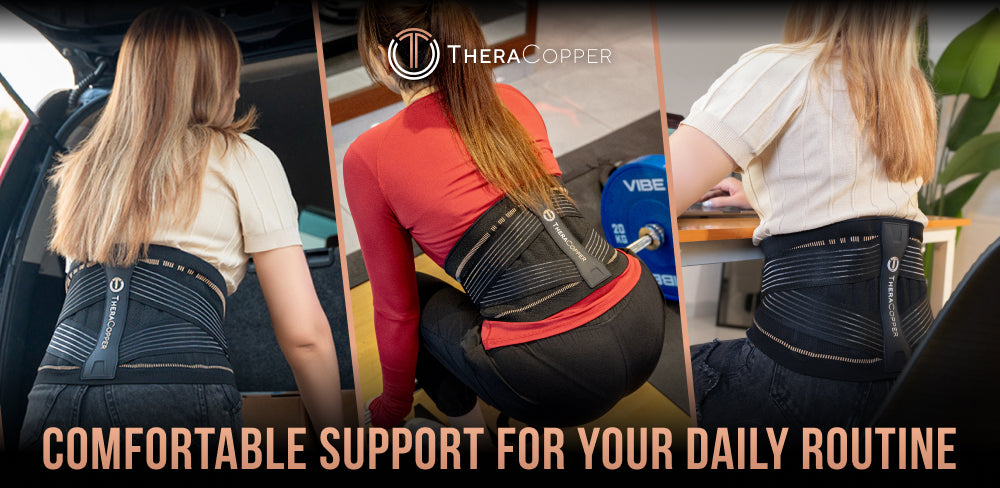 Copper Back Brace for Lower Back Pain