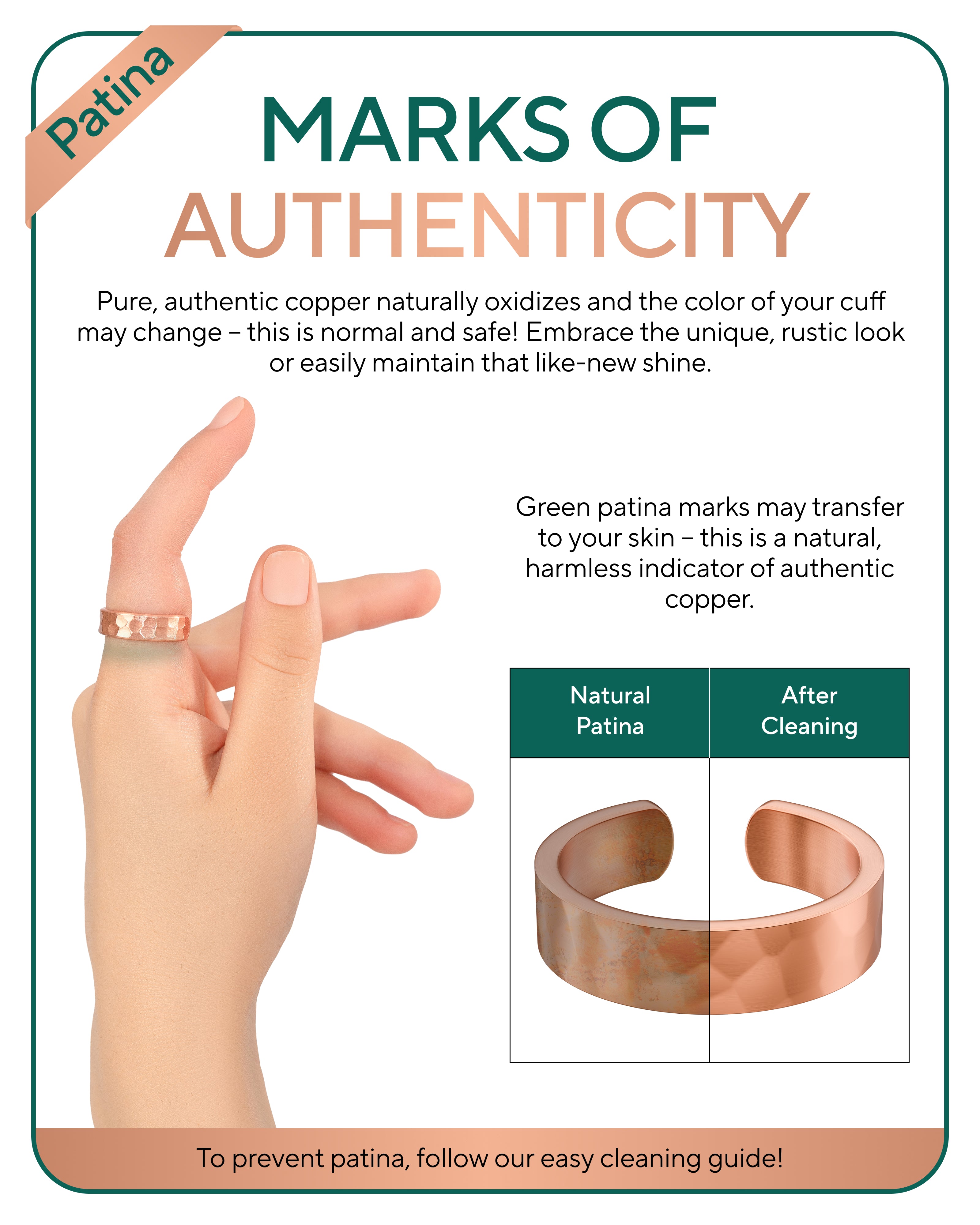 Hammered pure copper ring 6mm - TheraCopper 