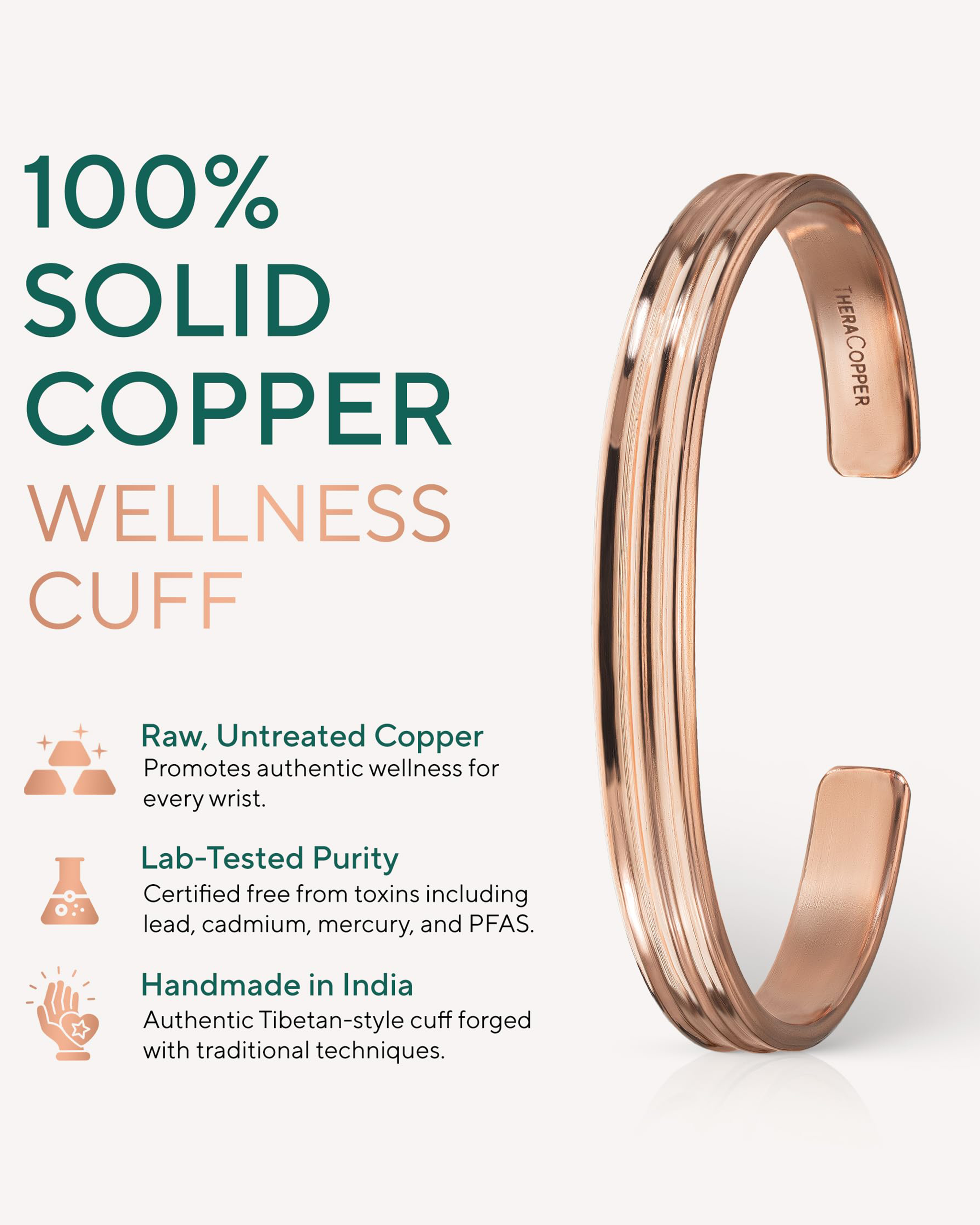 Pure Copper Cuff Bracelets – Tier