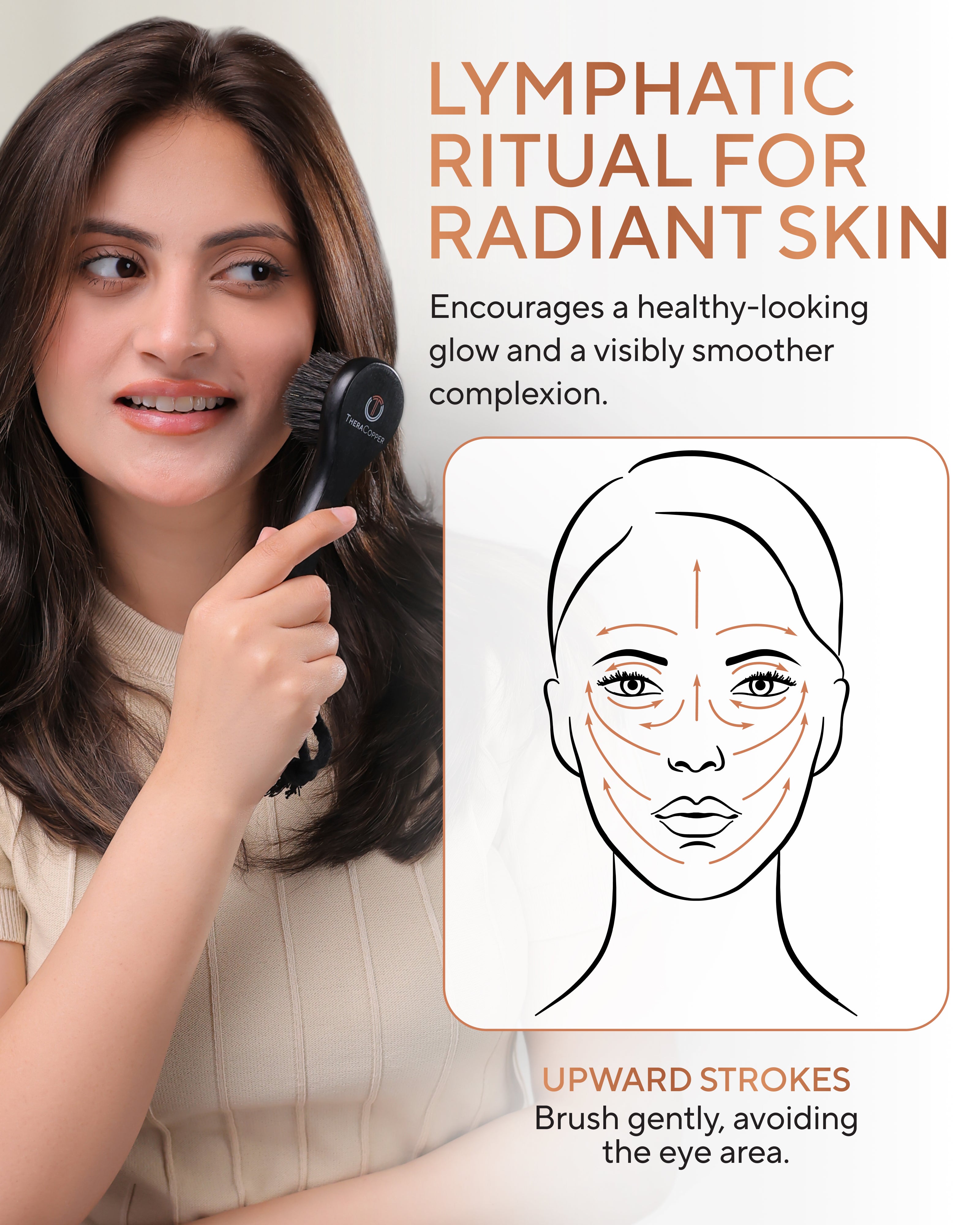 Copper Dry Facial Brush