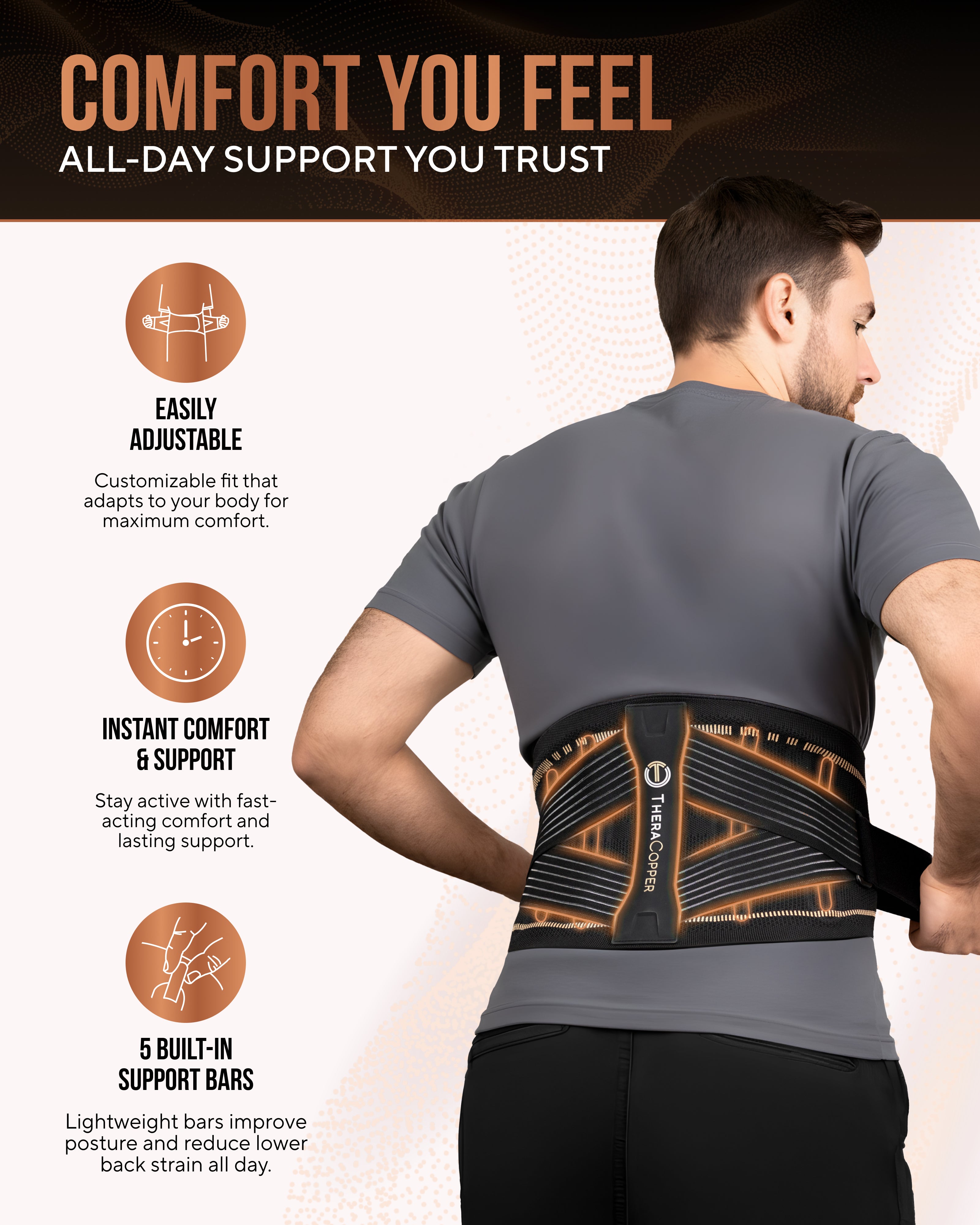 Copper Compression Lower Back Brace