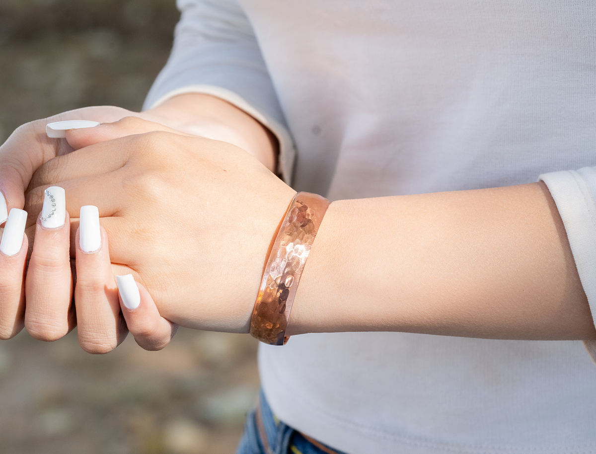 Pure Copper Cuff Bracelet – Hammered