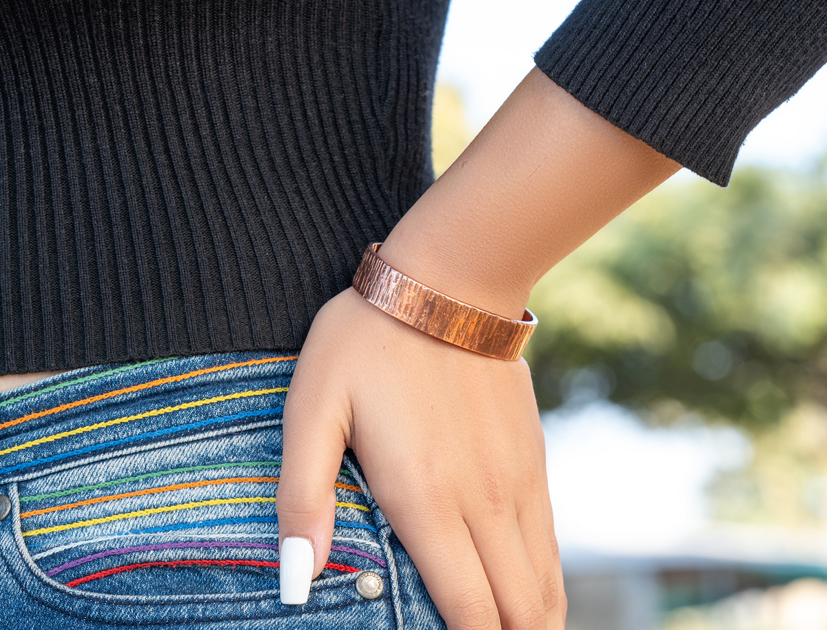 Pure Copper Cuff Bracelet – Timber