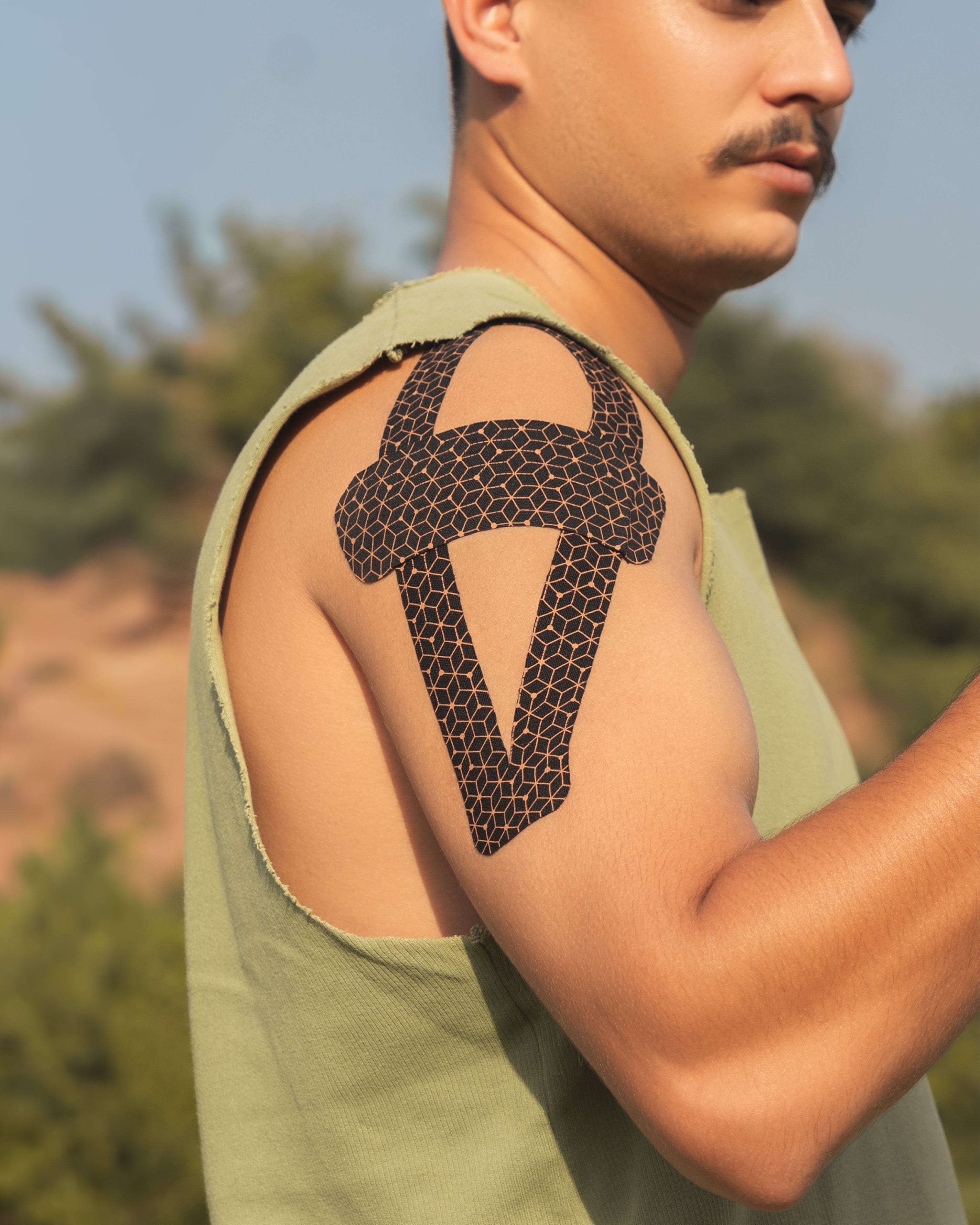 Copper Infused Kinesiology Tape – 2 Rolls (40 Precut Strips)