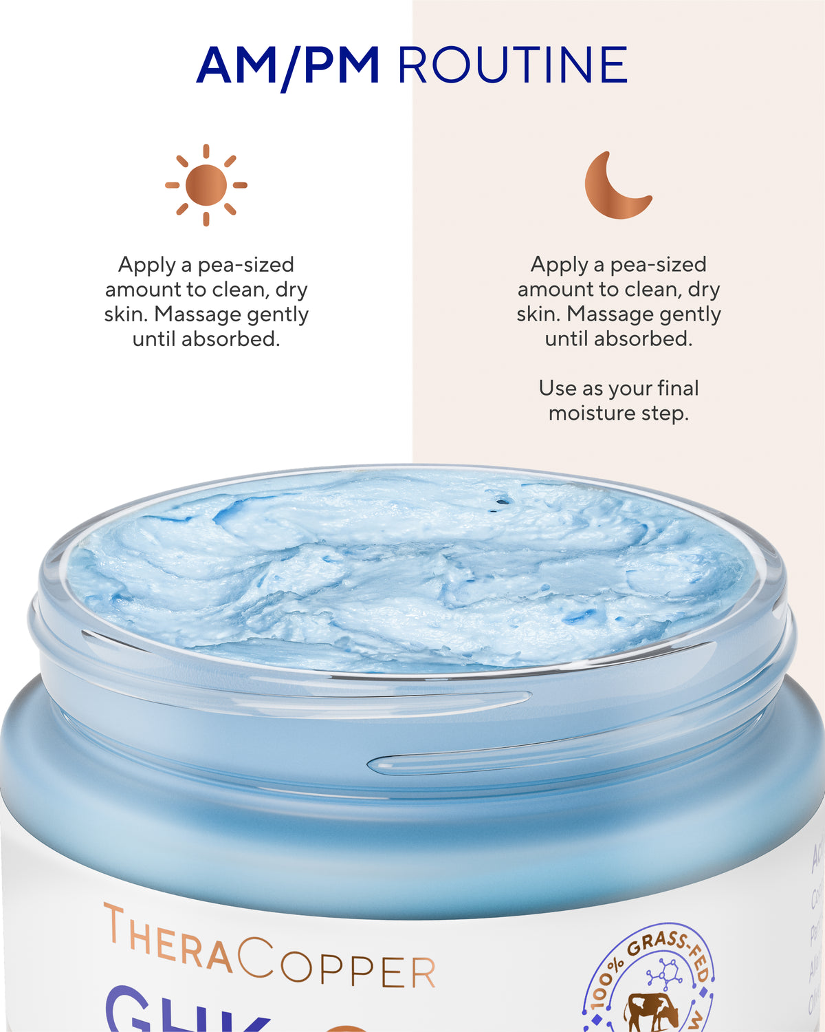 GHK-Cu Copper Peptide Face Cream (Beef Tallow Moisturizer)