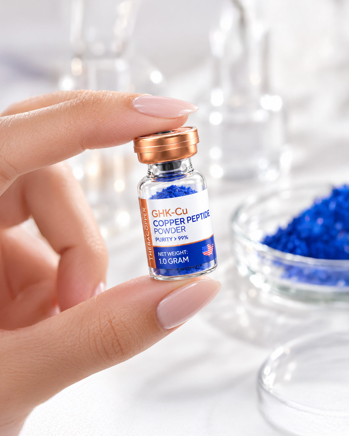 GHK-Cu Pure Copper Peptide Powder (1g)